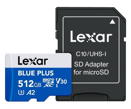 Karta pamięci Lexar 512GB microSDXC Blue Plus UHS-I A2 V30